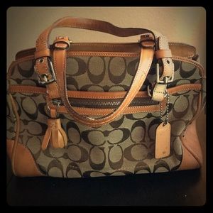 Coach genuine leather tote